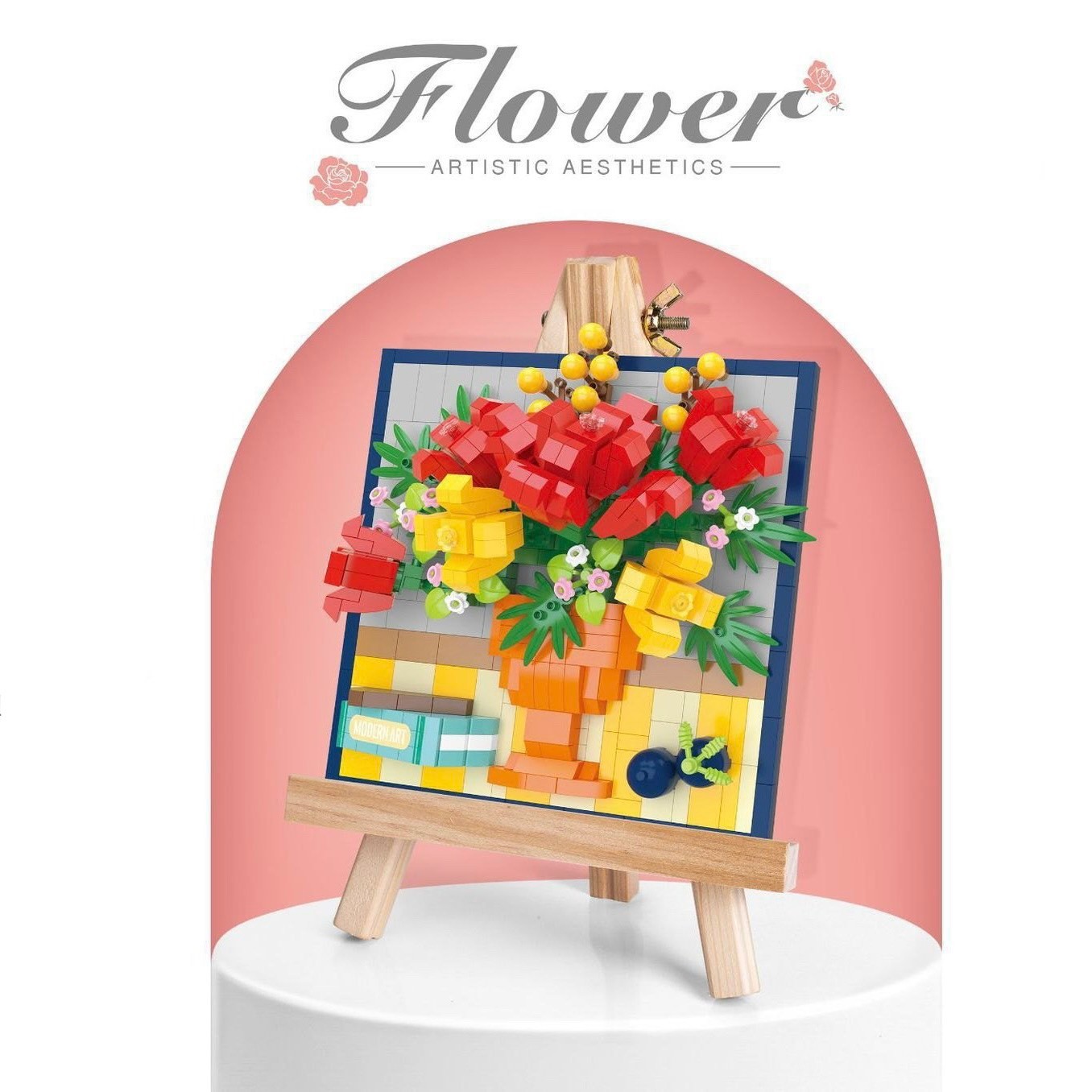 Bộ xếp hình Flower kèm giá đỡ