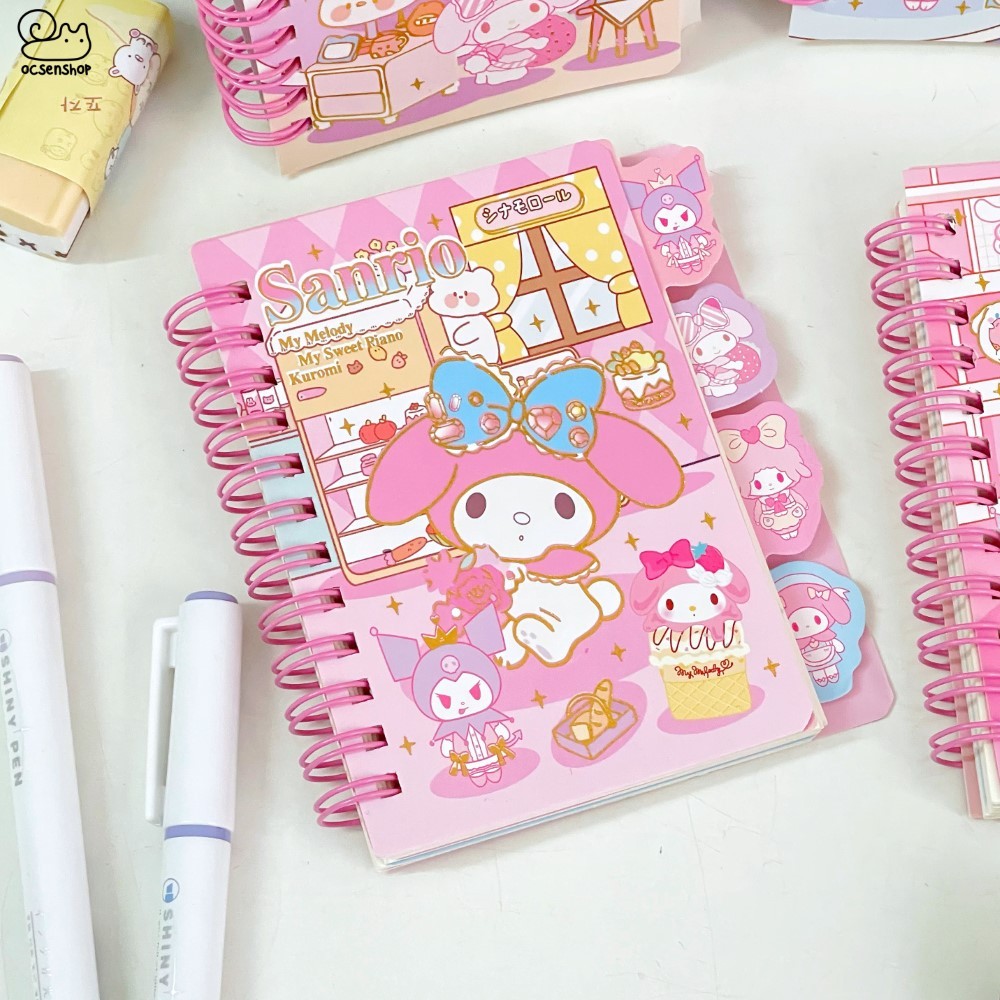 Sổ A7 gáy xoắn Sanrio