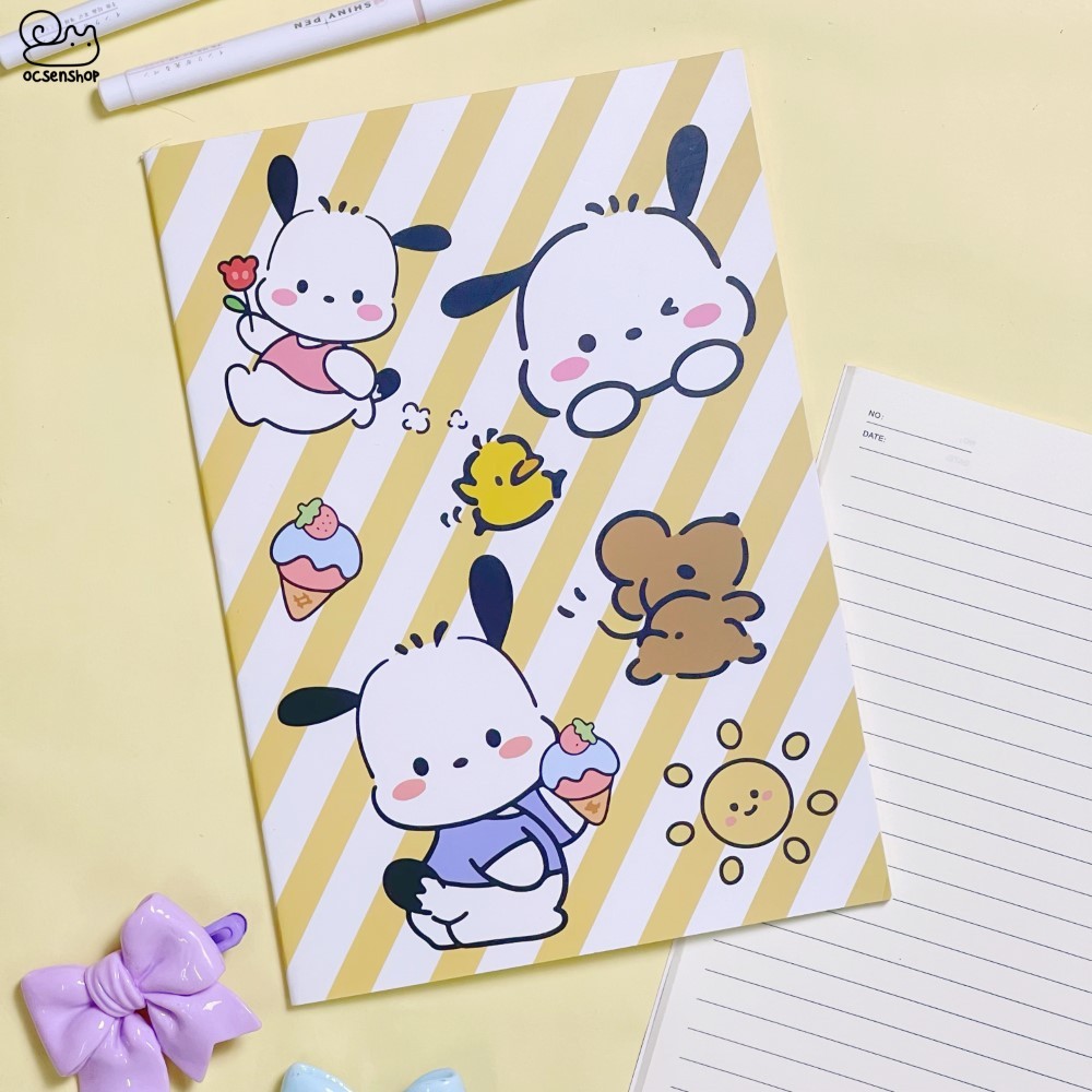 Vở B5 Sanrio nền kẻ sọc (60tr)