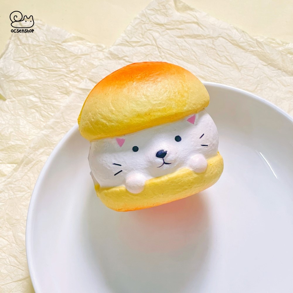 Squishy bánh kẹp kem Mèo