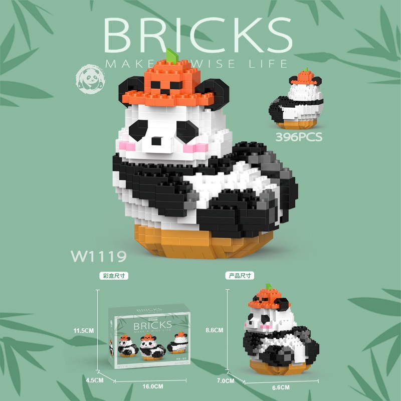 Bộ xếp hình Bricks Panda