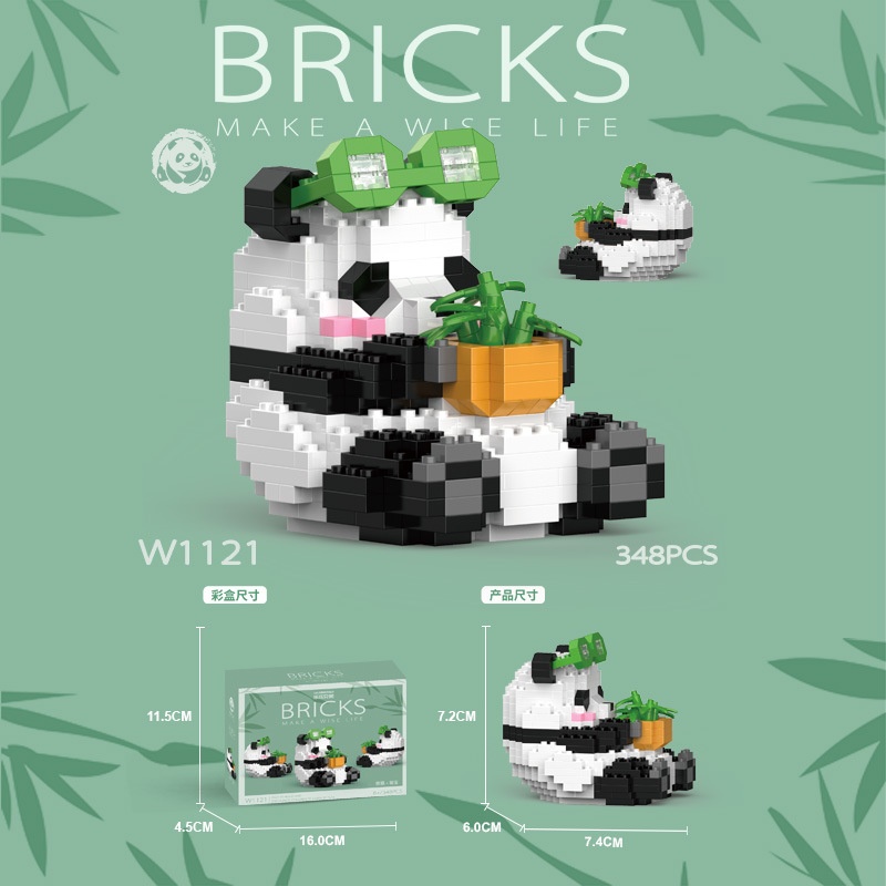 Bộ xếp hình Bricks Panda