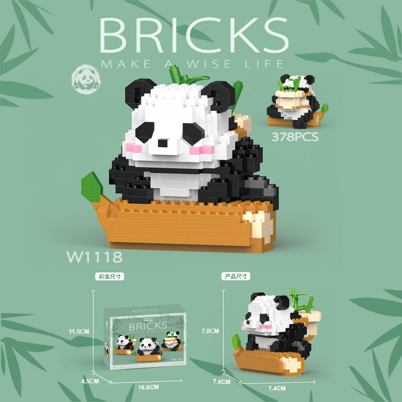 Bộ xếp hình Bricks Panda