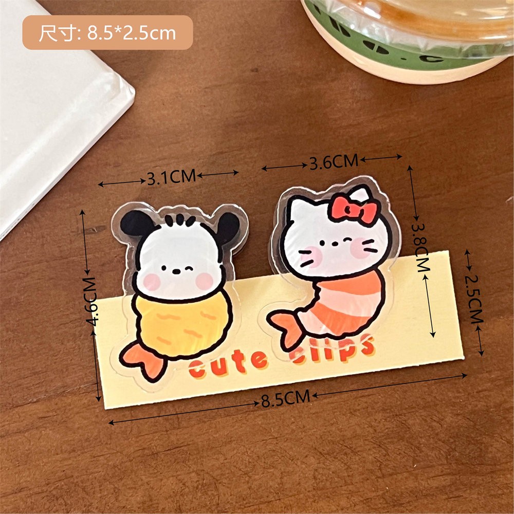 Set kẹp nhựa Sanrio đồ ăn (2c)