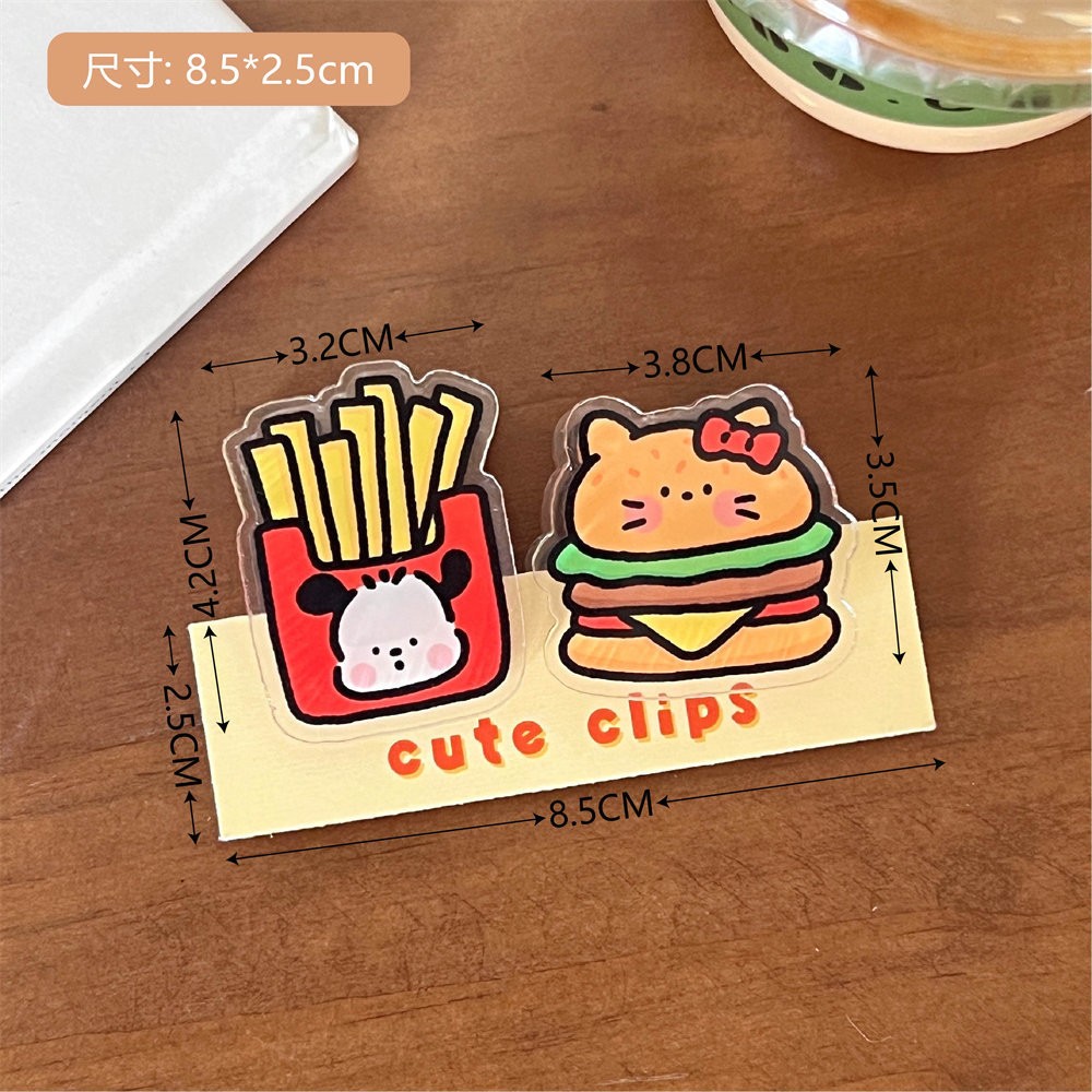 Set kẹp nhựa Sanrio đồ ăn (2c)