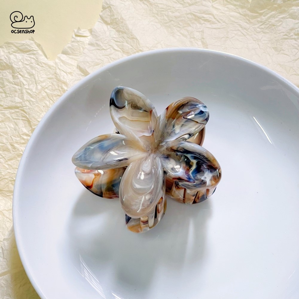 Kẹp càng cua hoa sứ Marble (8cm)