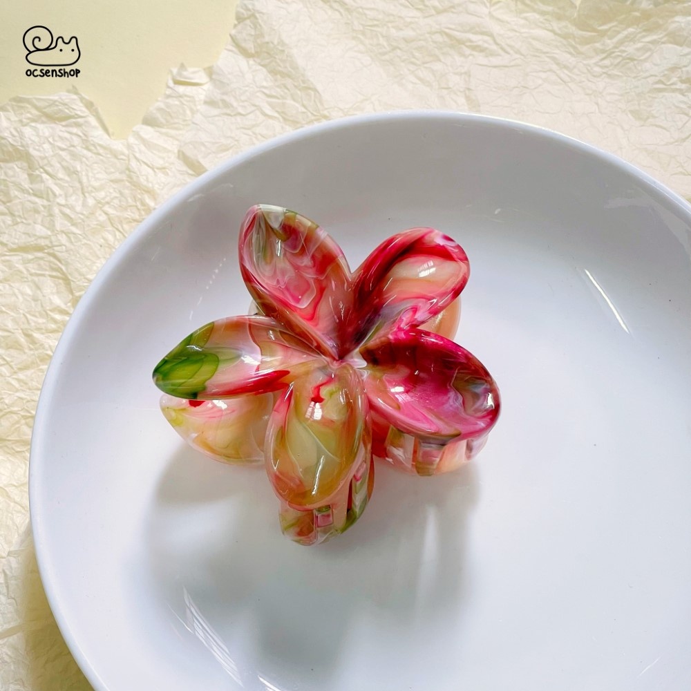 Kẹp càng cua hoa sứ Marble (8cm)