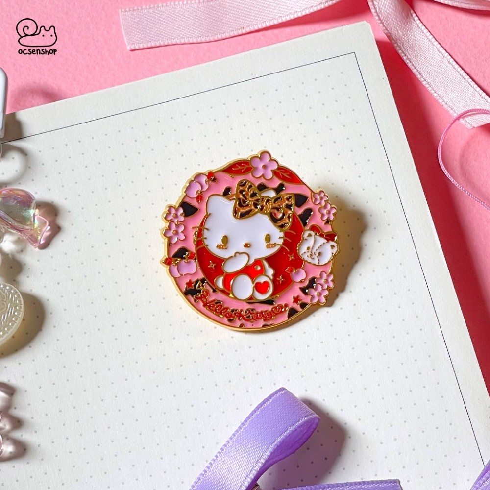 Pin cài áo Sanrio khung tròn