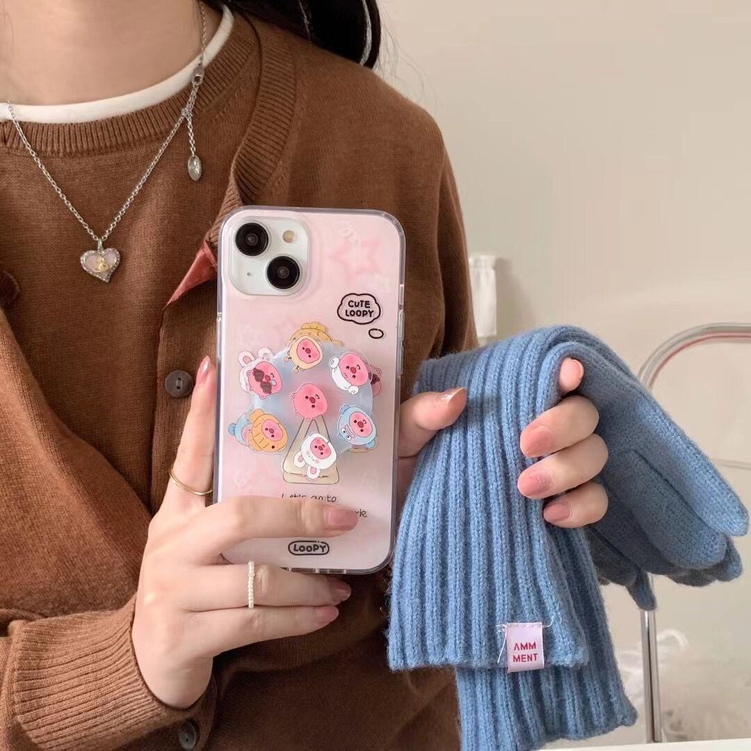 Ốp silicon Loopy kèm pop