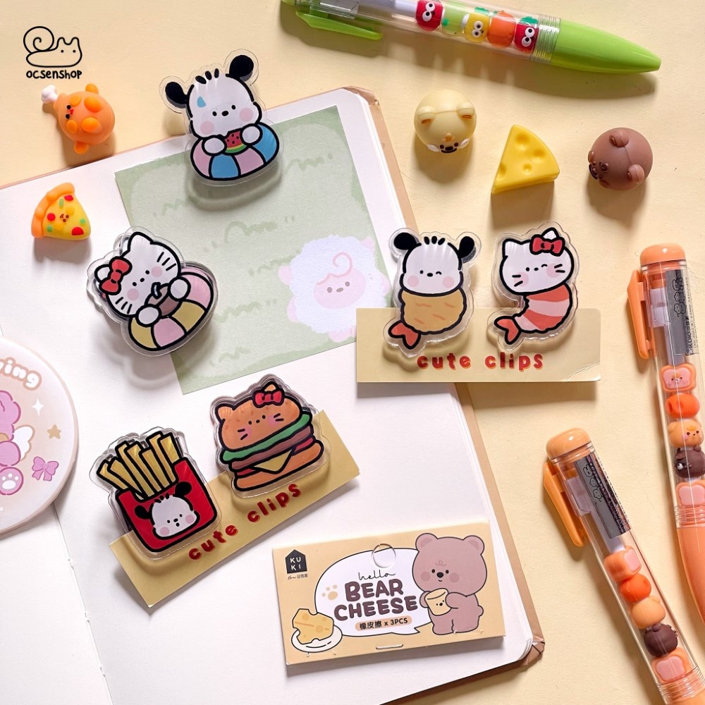 Set kep nhua Sanrio do an (2c)