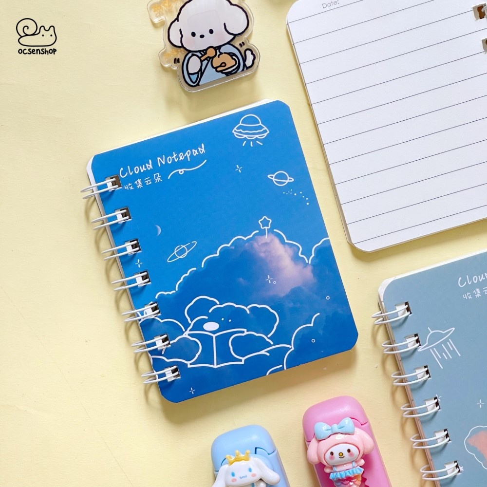 Sổ gáy xoắn A7 Cloud Notepad