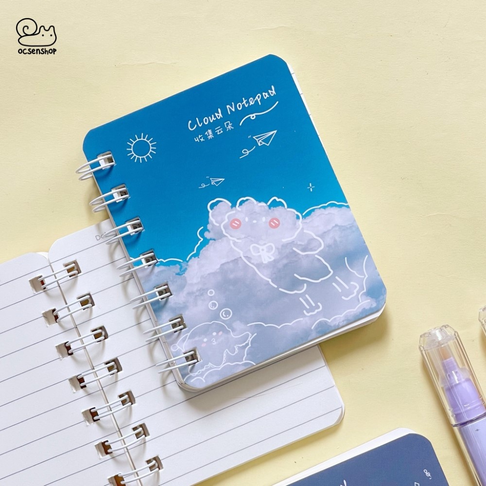 Sổ gáy xoắn A7 Cloud Notepad