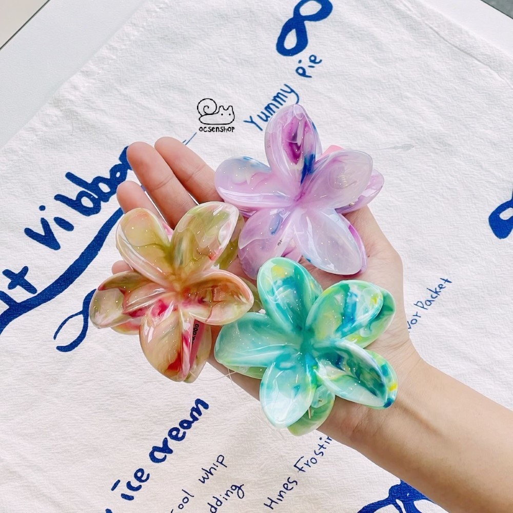 Kẹp càng cua hoa sứ Marble (8cm)