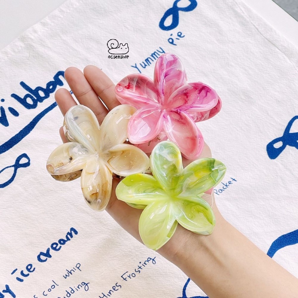 Kẹp càng cua hoa sứ Marble (8cm)