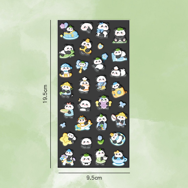 Sticker nổi Panda (9.5x19.5cm)