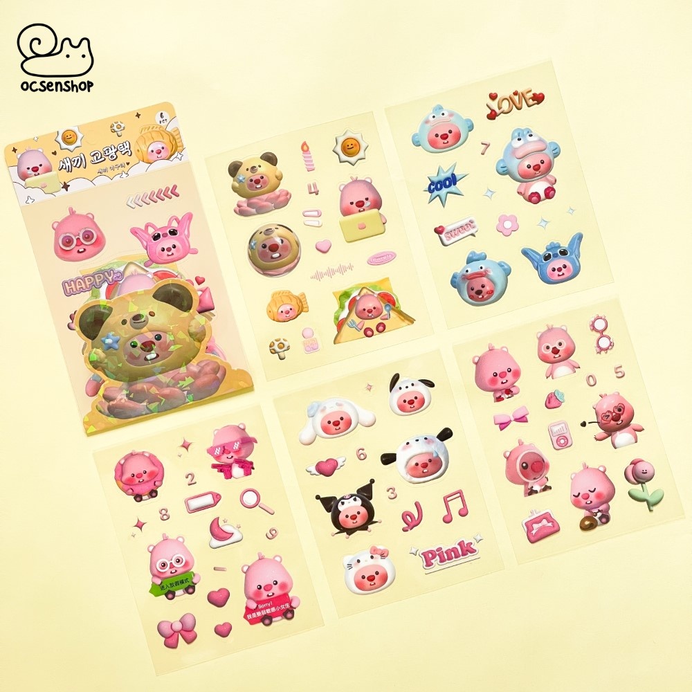 Set sticker Loopy (6 tấm)