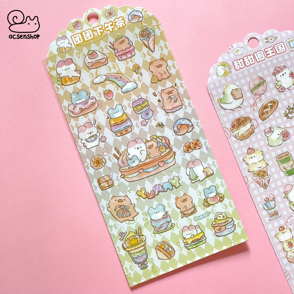 Sticker Động vật nền kẻ (9x20cm)