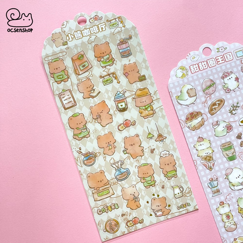 Sticker Động vật nền kẻ (9x20cm)