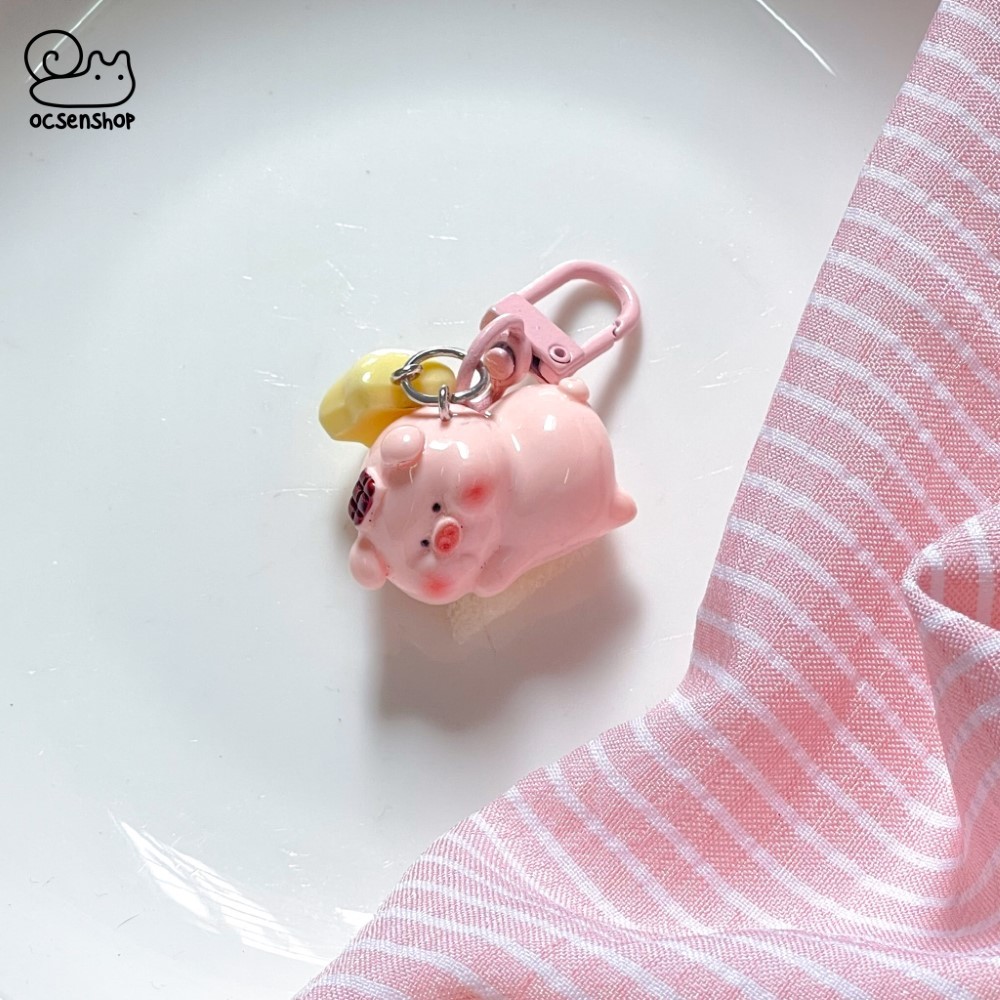 Móc đa năng Heo hồng kèm sao