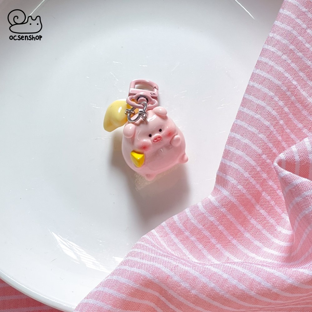 Móc đa năng Heo hồng kèm sao