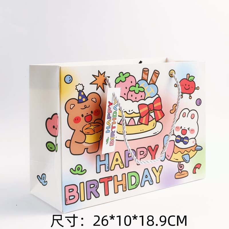 Túi quà Động vật Happy birthday (26x10x19cm)