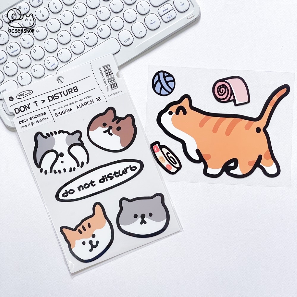 Sticker Động vật viền đen (2 tấm)