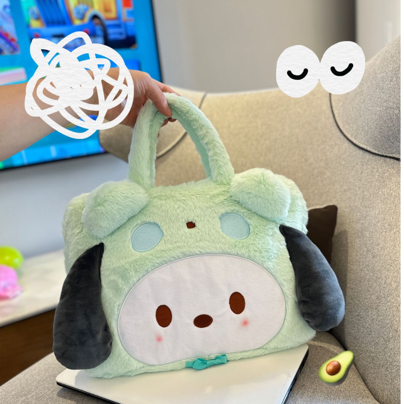 Túi laptop bông Sanrio