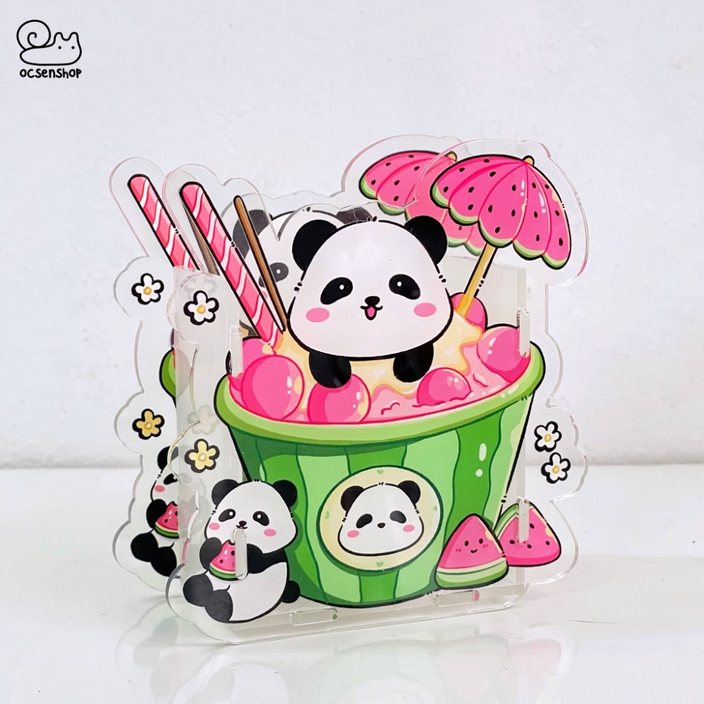 Ống đựng bút Panda dưa hấu