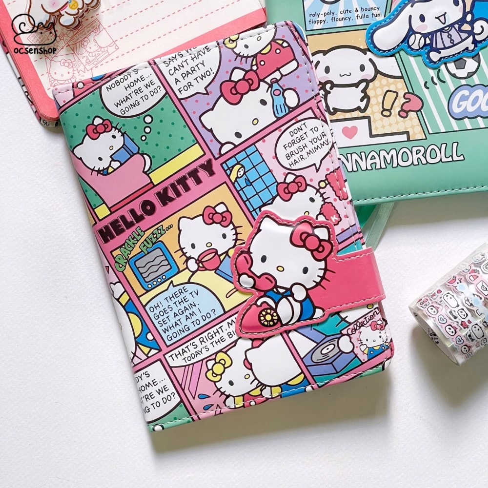 Sổ A5 bìa da Sanrio