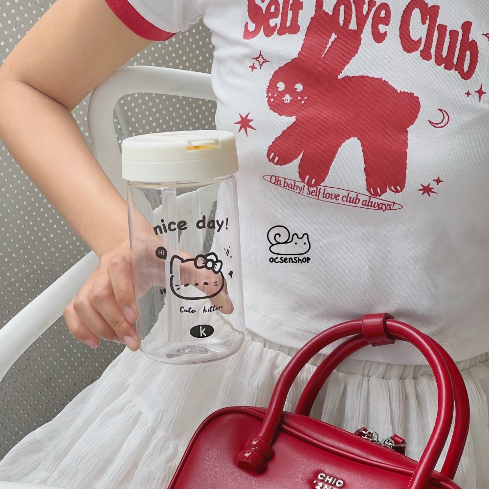 Bình nhựa trong Sanrio nice day (600ml)