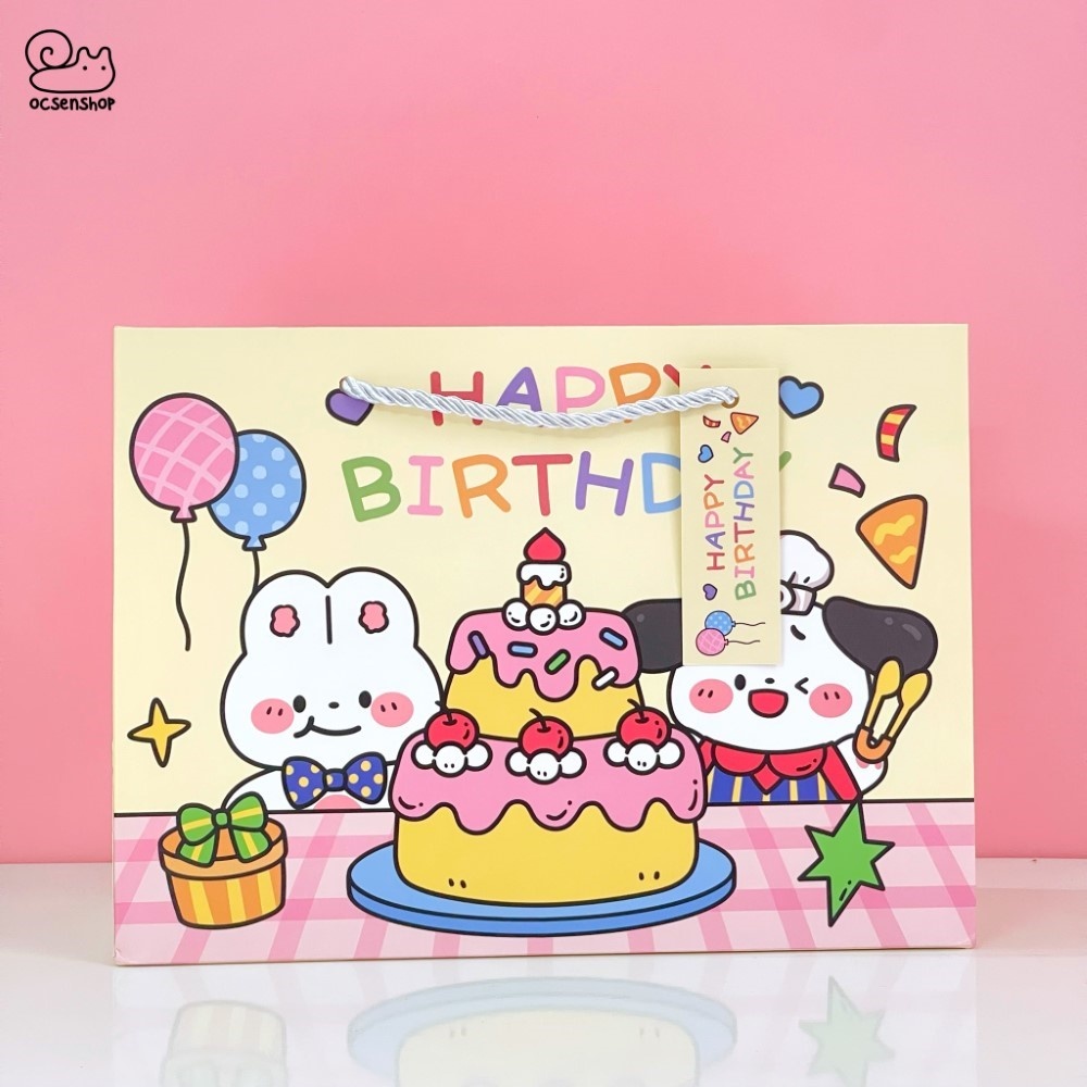 Túi quà Động vật Happy birthday (26x10x19cm)