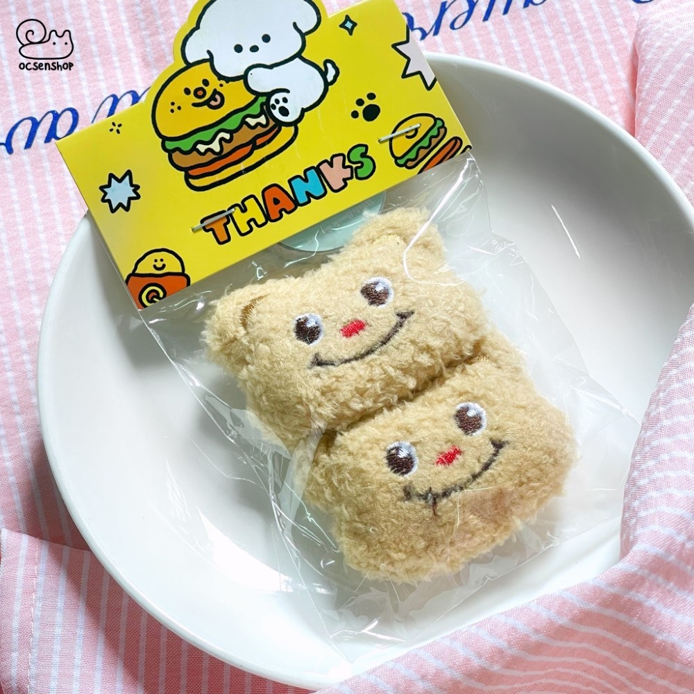 Pin cài áo bông Cheese bear