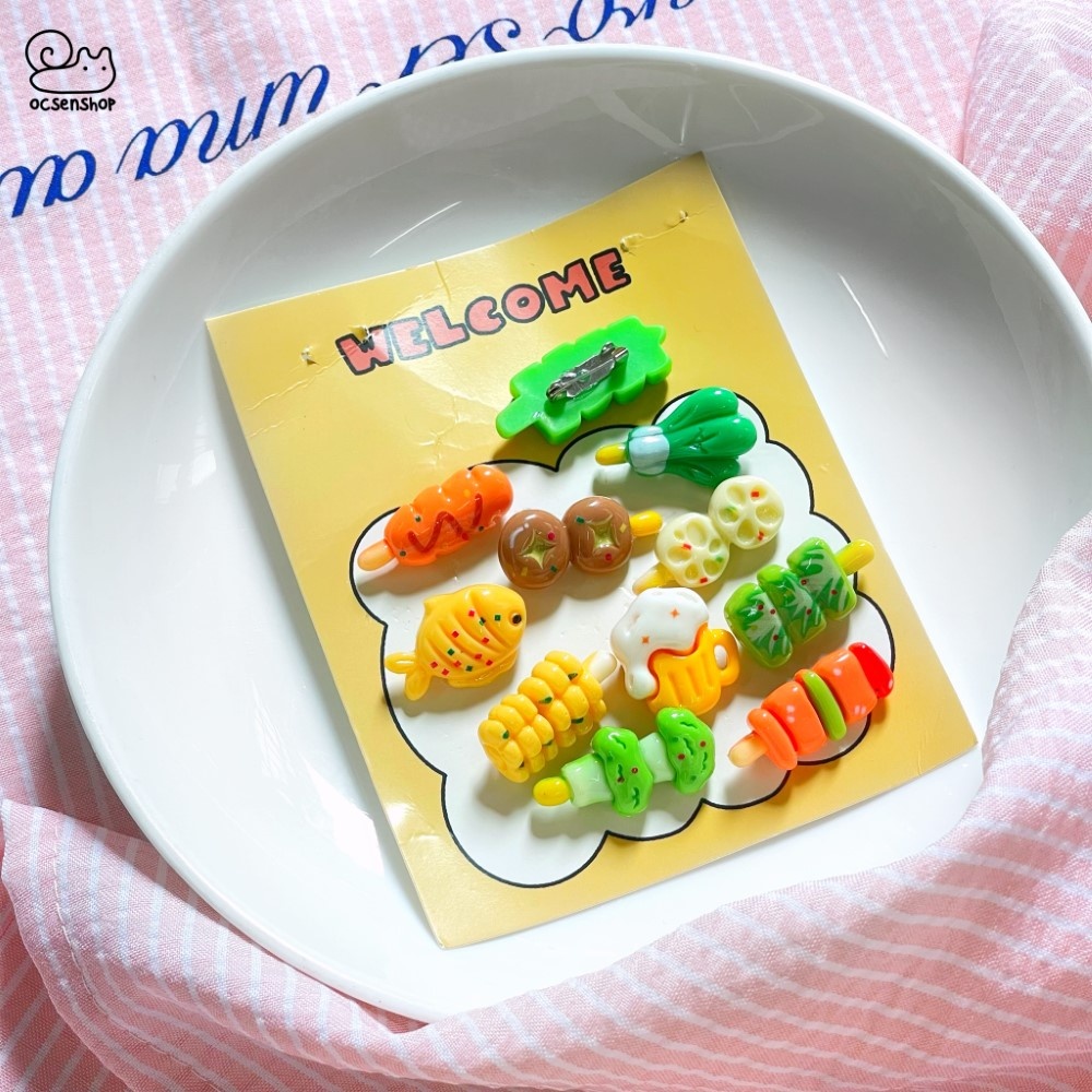 Set kẹp tóc nhỏ Đồ ăn (10c)