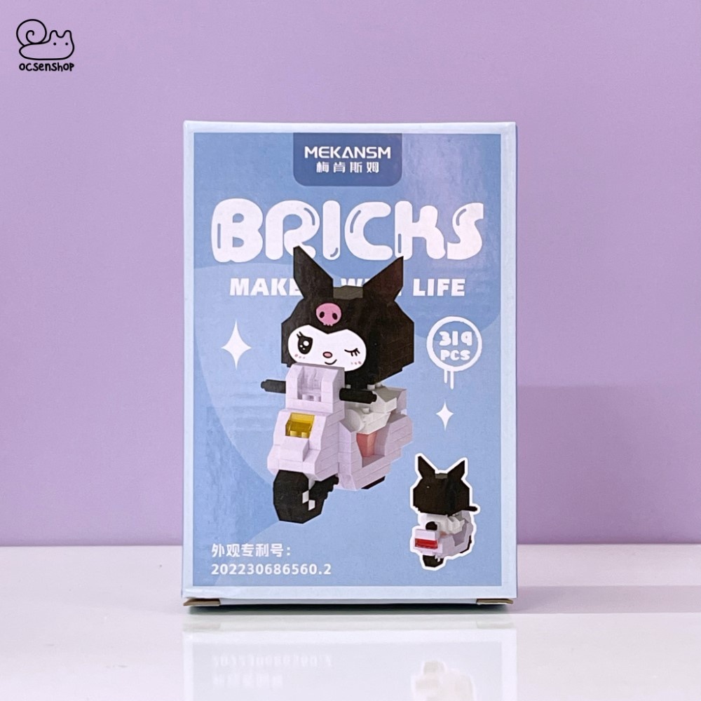 Bộ xếp hình Bricks Sanrio lái xe