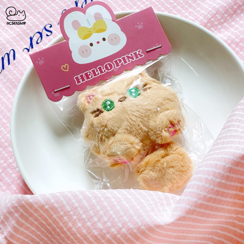 Móc khóa bông Động vật tròn