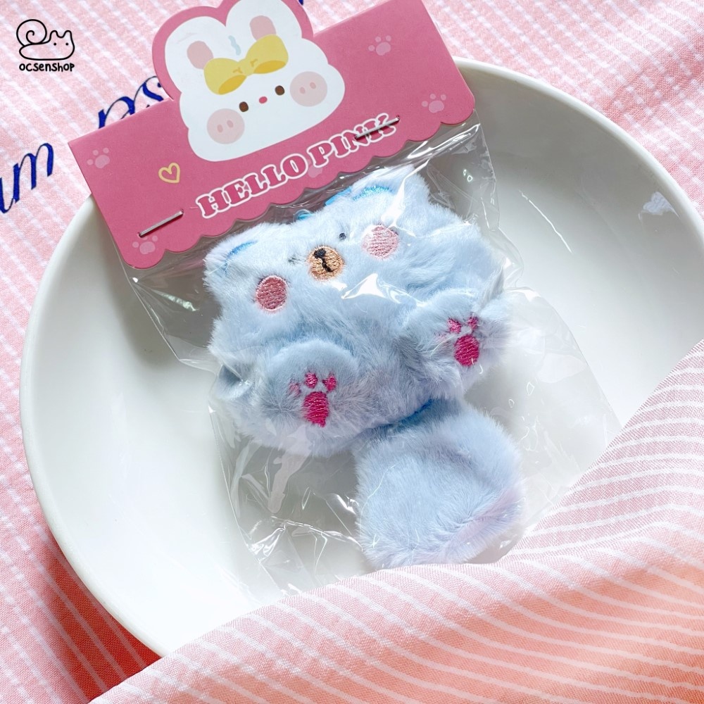 Móc khóa bông Động vật tròn