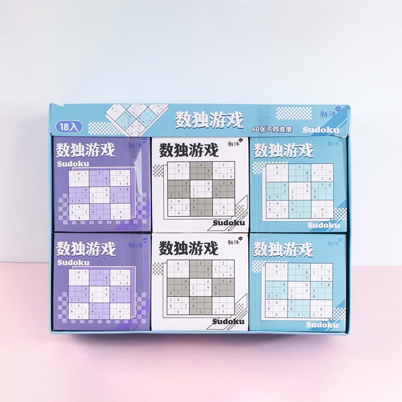 Hộp giấy Sudoku trơn màu (9x9cm) (45 tờ)