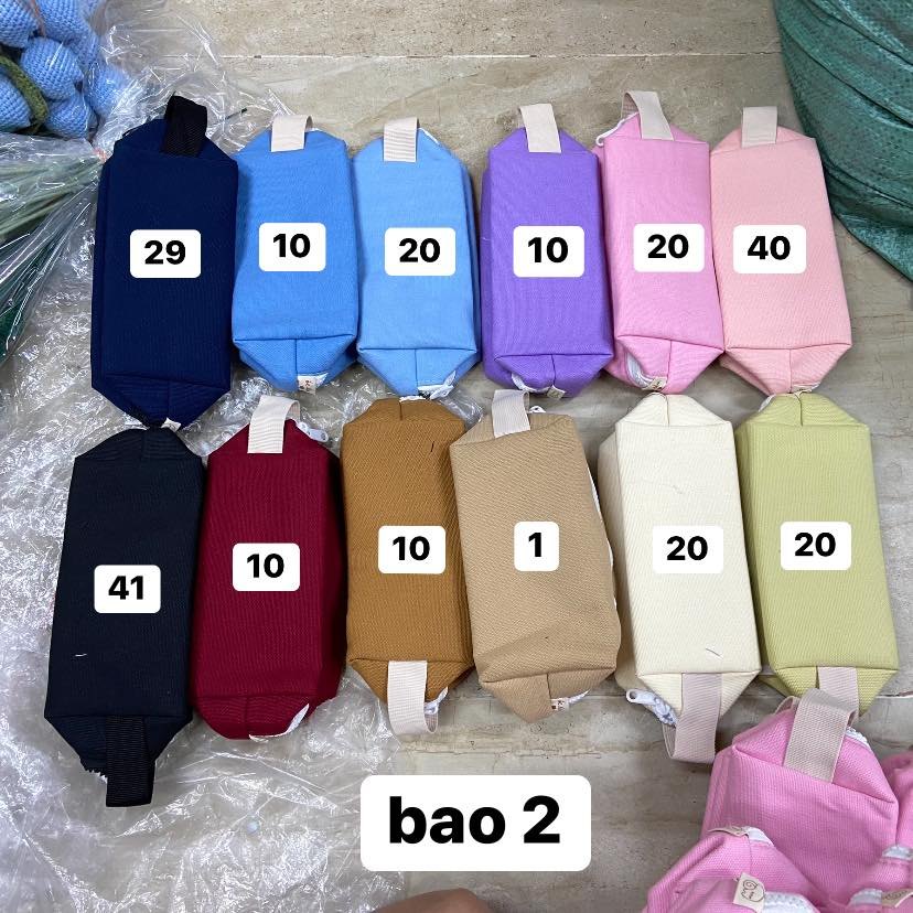 Túi bút vải trơn màu Ốc sên