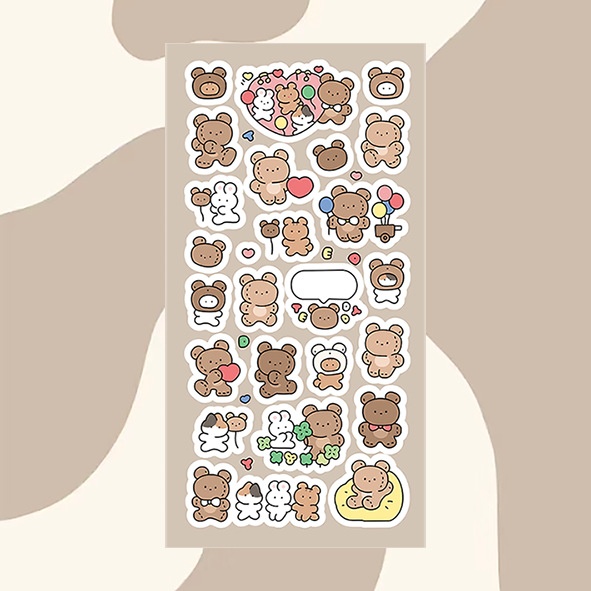 Sticker Động vật cartoon (7.5x15cm)