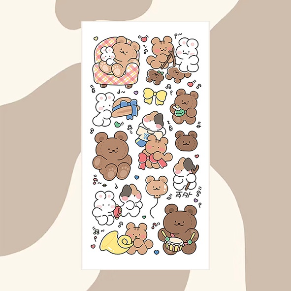 Sticker Động vật cartoon (7.5x15cm)