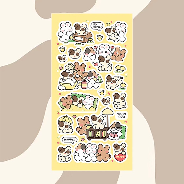 Sticker Động vật cartoon (7.5x15cm)