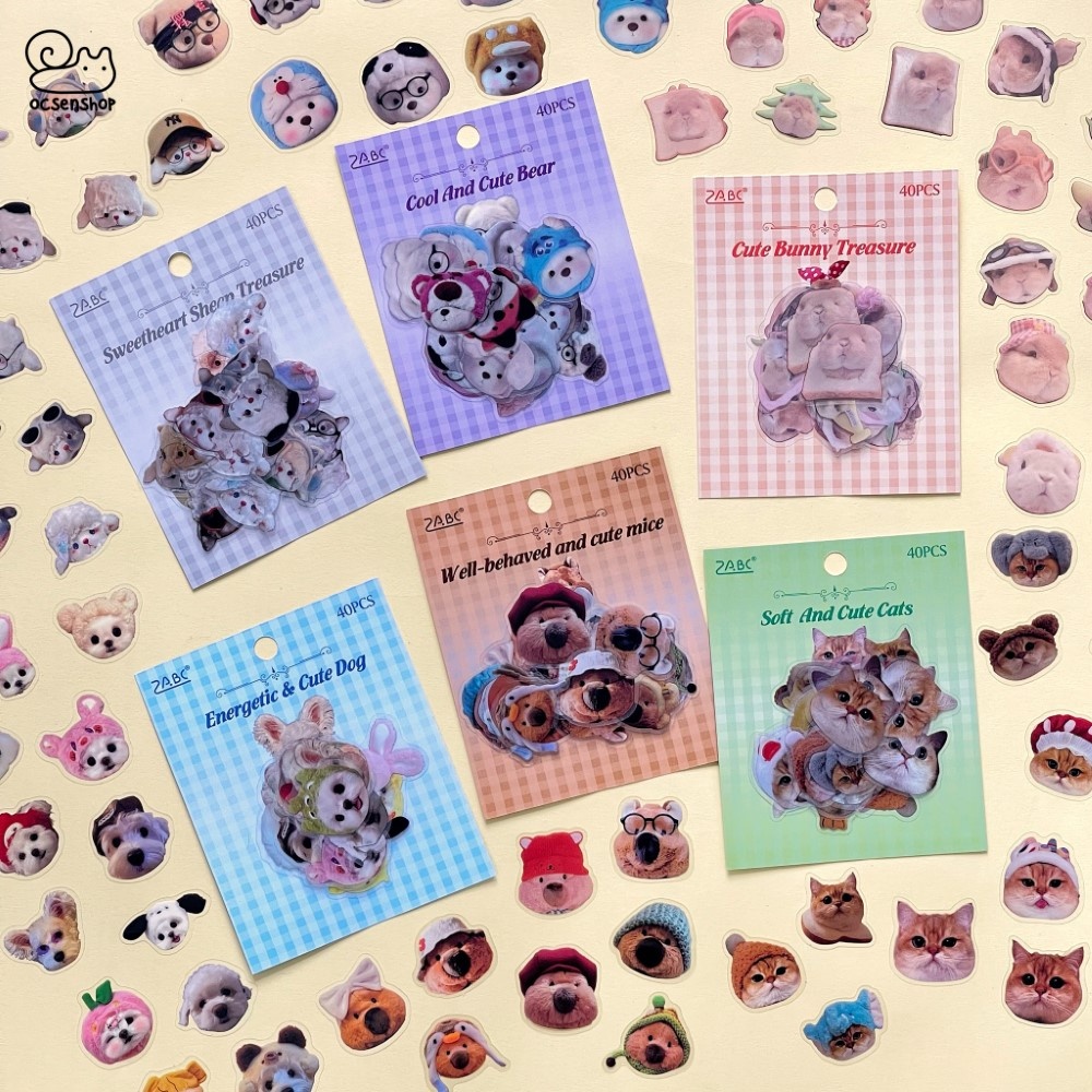 Sticker goi Dong vat cute (40pcs)