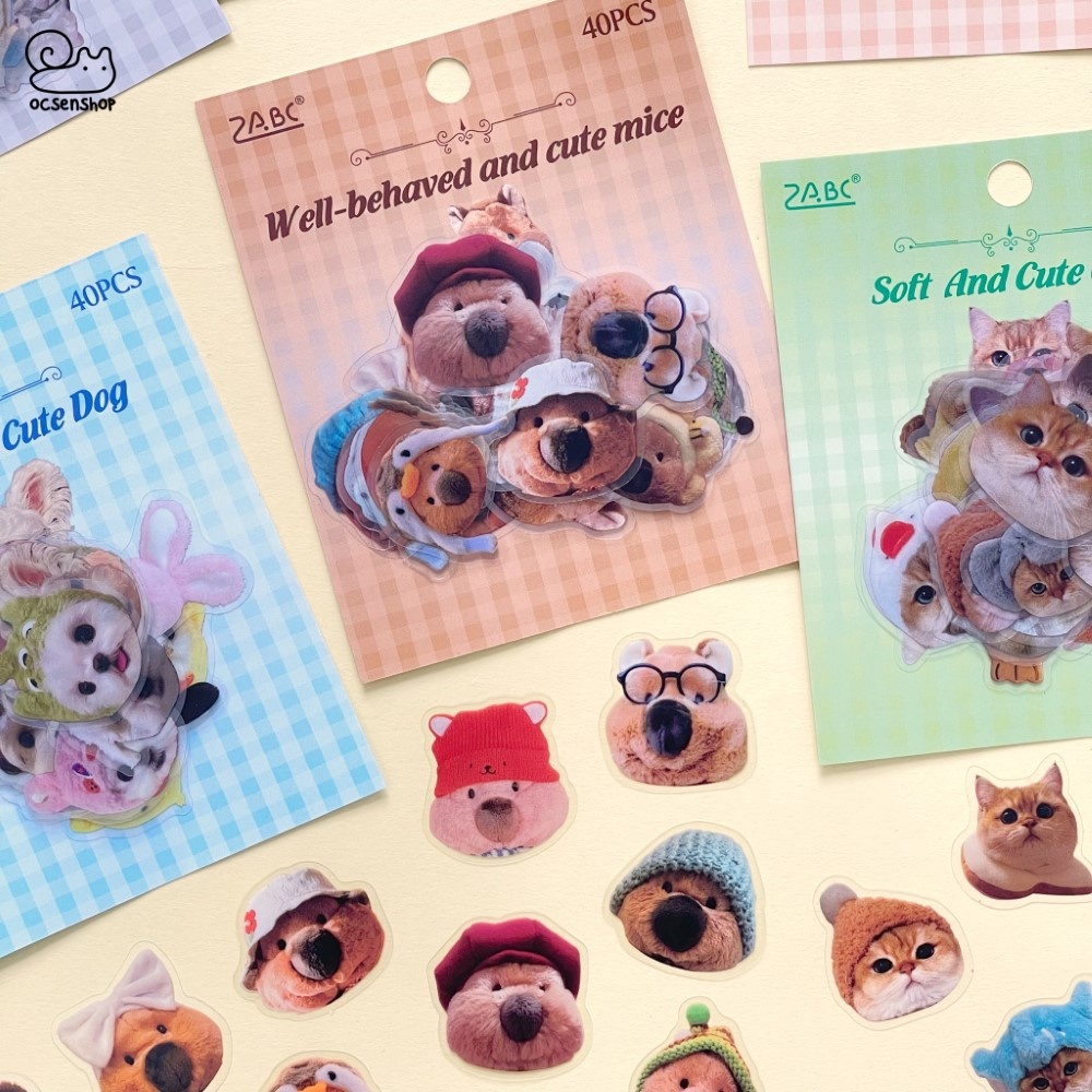 Sticker gói Động vật cute (40pcs)