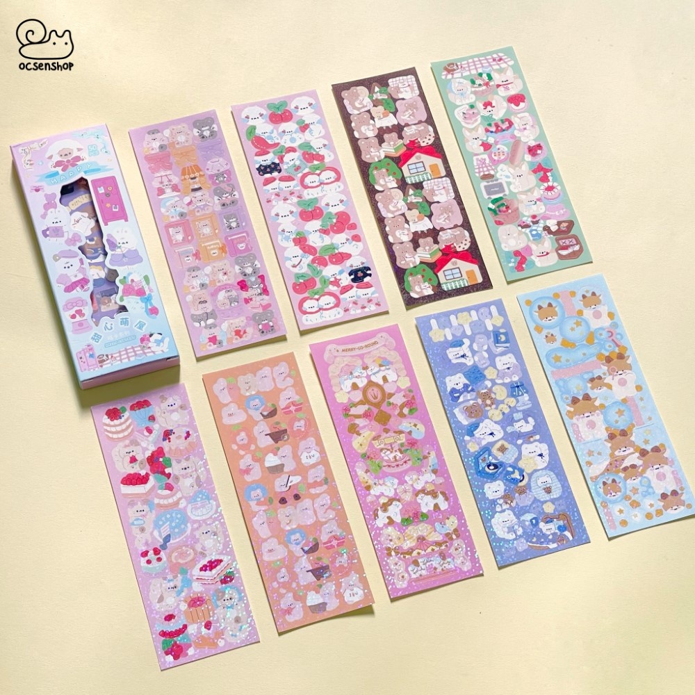 Set sticker Động vật happy (50 tấm)