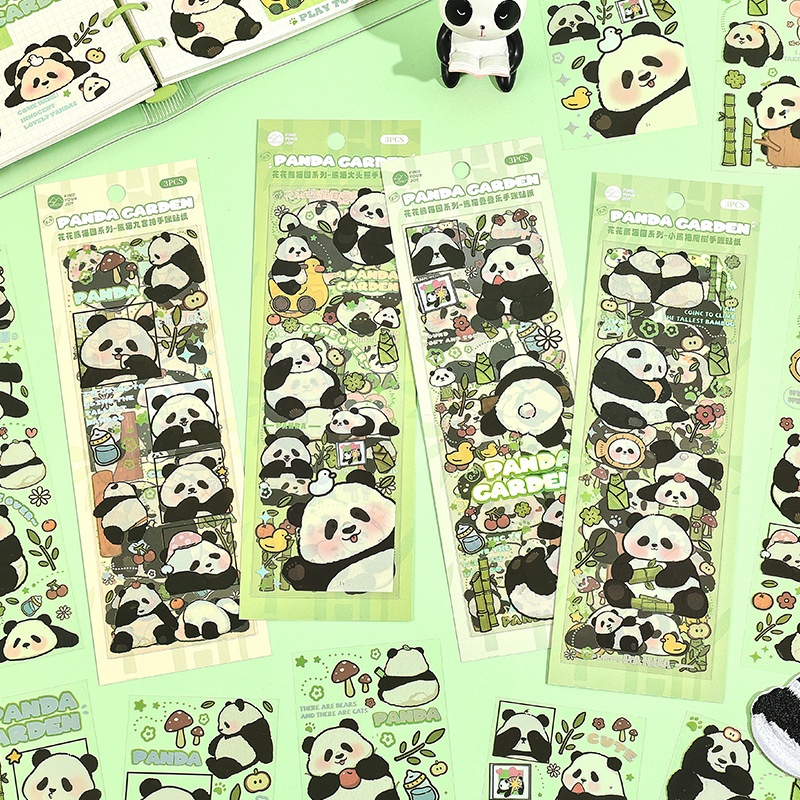 Sticker Panda garden (7x22cm)