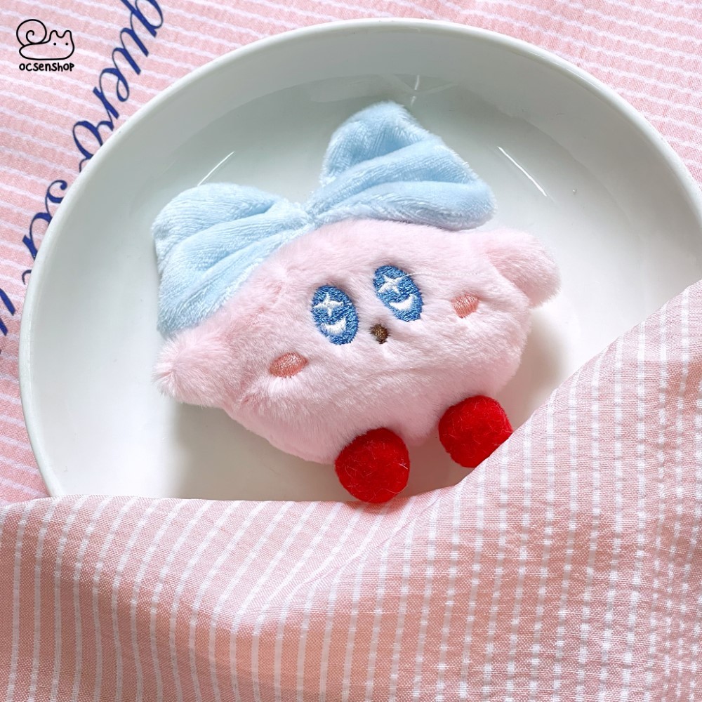 Móc khóa bông Kirby má hồng