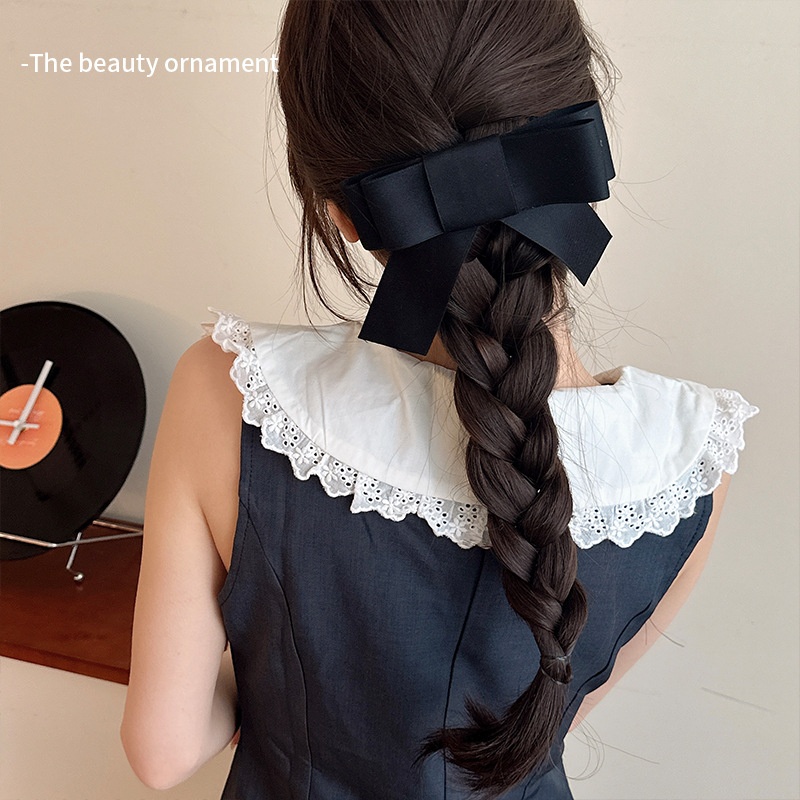 Kẹp tóc Nơ lụa bản to (12cm)