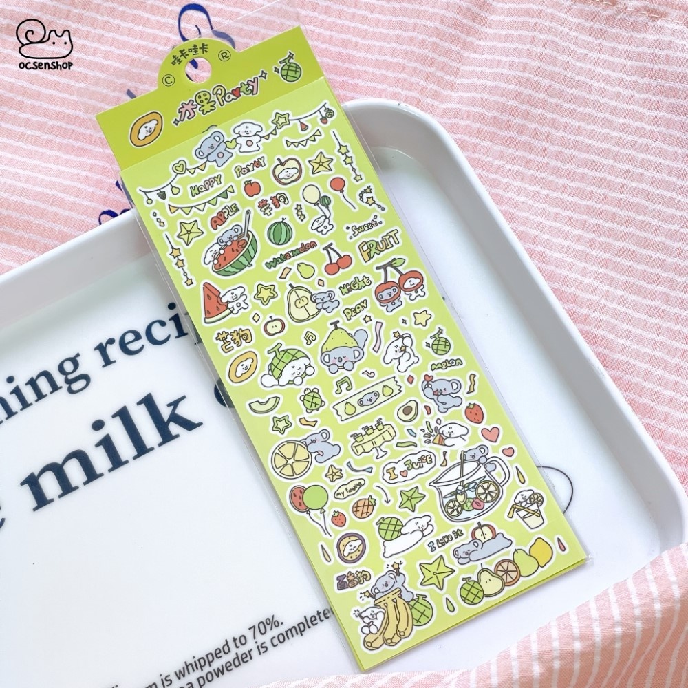 Sticker Động vật cartoon (7x20cm)