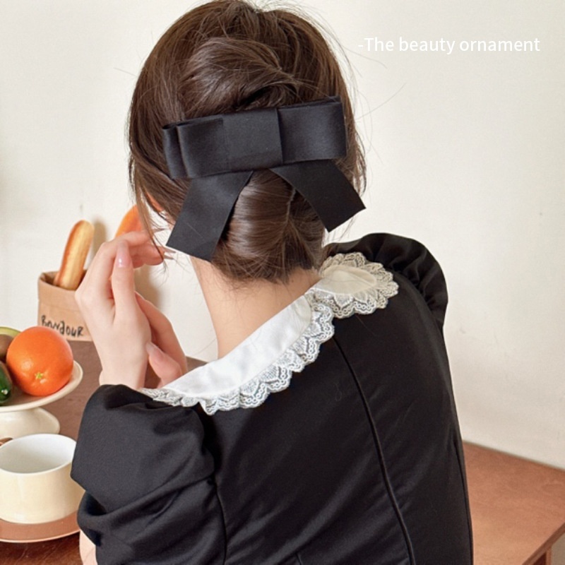 Kẹp tóc Nơ lụa bản to (12cm)