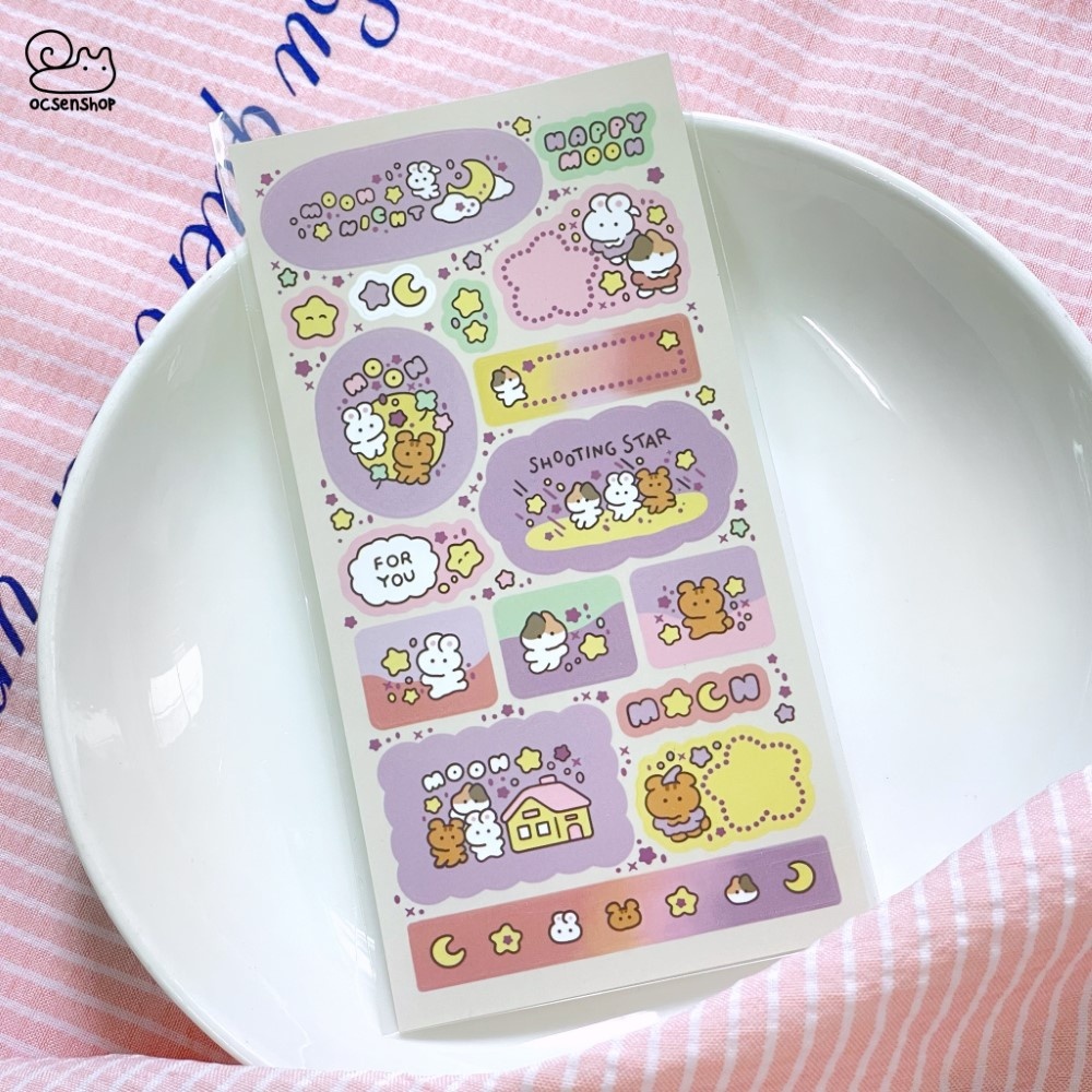 Sticker Động vật cartoon (7.5x15cm)